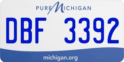 MI license plate DBF3392