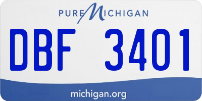 MI license plate DBF3401