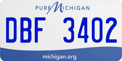 MI license plate DBF3402
