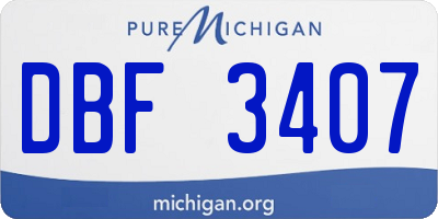 MI license plate DBF3407