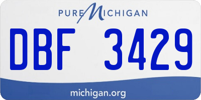 MI license plate DBF3429