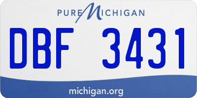 MI license plate DBF3431