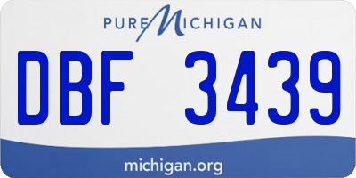 MI license plate DBF3439