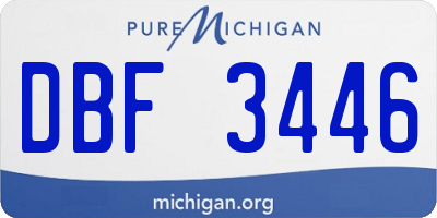 MI license plate DBF3446