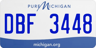 MI license plate DBF3448