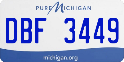 MI license plate DBF3449
