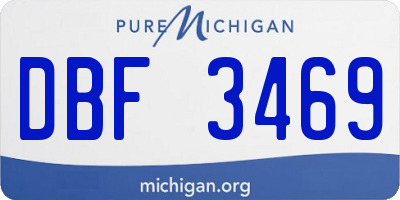 MI license plate DBF3469