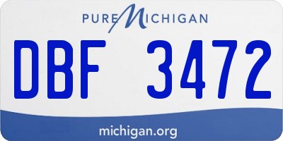 MI license plate DBF3472