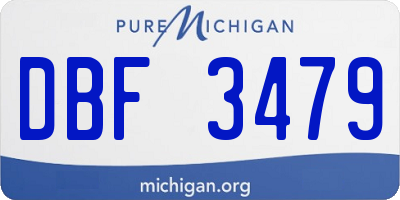 MI license plate DBF3479