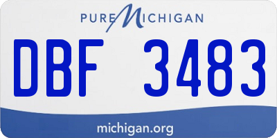 MI license plate DBF3483
