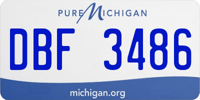MI license plate DBF3486