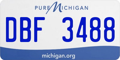 MI license plate DBF3488