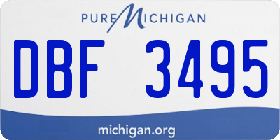 MI license plate DBF3495