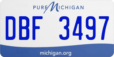 MI license plate DBF3497