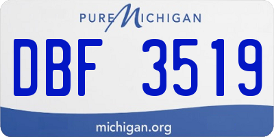 MI license plate DBF3519