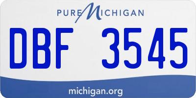 MI license plate DBF3545