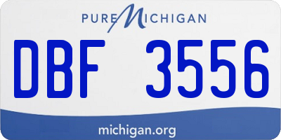 MI license plate DBF3556