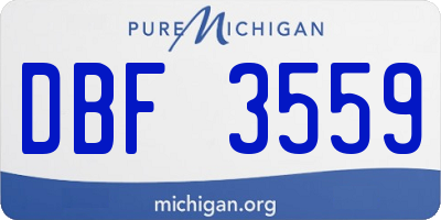 MI license plate DBF3559