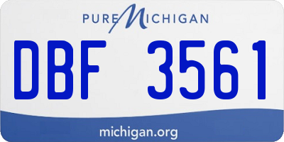 MI license plate DBF3561