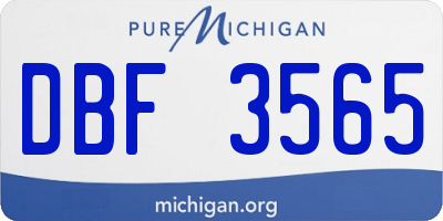 MI license plate DBF3565