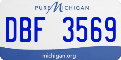 MI license plate DBF3569