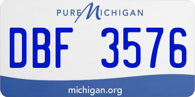 MI license plate DBF3576
