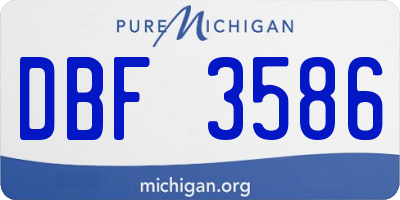 MI license plate DBF3586