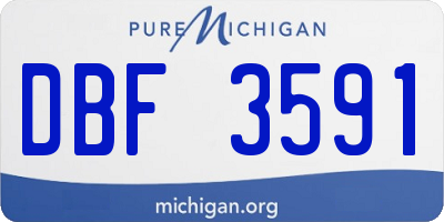 MI license plate DBF3591