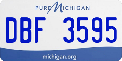 MI license plate DBF3595