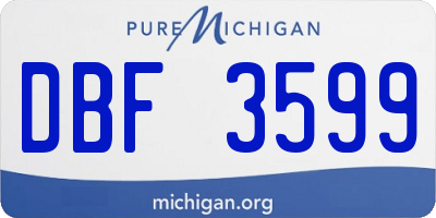 MI license plate DBF3599