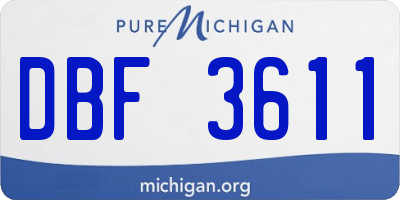 MI license plate DBF3611