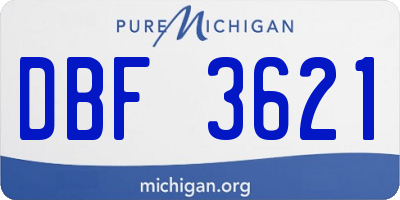 MI license plate DBF3621