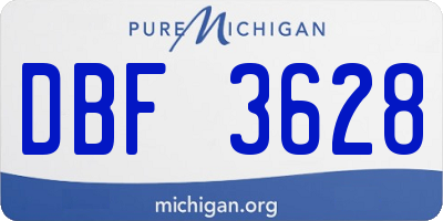 MI license plate DBF3628