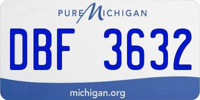 MI license plate DBF3632