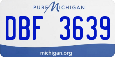 MI license plate DBF3639