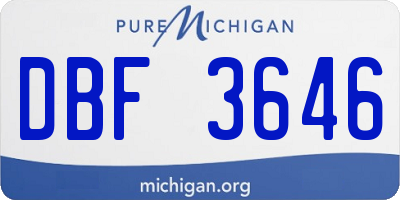MI license plate DBF3646