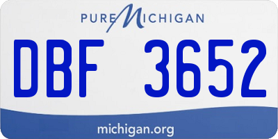 MI license plate DBF3652