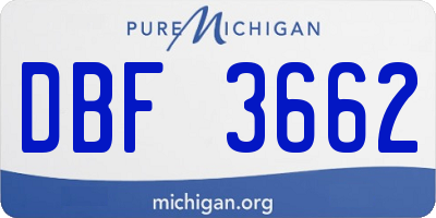 MI license plate DBF3662