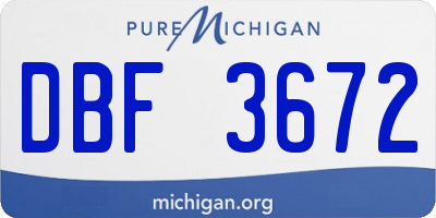 MI license plate DBF3672