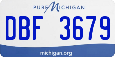 MI license plate DBF3679