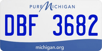 MI license plate DBF3682