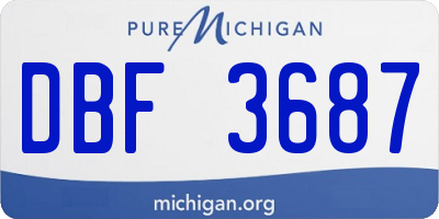 MI license plate DBF3687