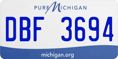 MI license plate DBF3694