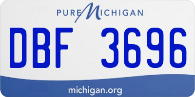 MI license plate DBF3696