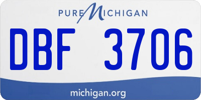 MI license plate DBF3706