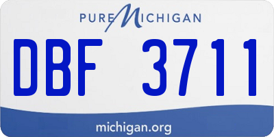 MI license plate DBF3711