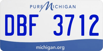 MI license plate DBF3712