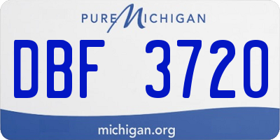 MI license plate DBF3720