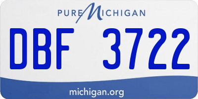 MI license plate DBF3722