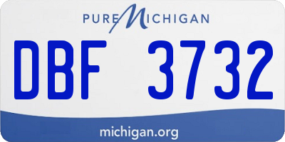 MI license plate DBF3732